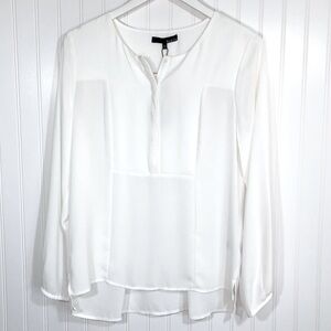 Ro & De Women’s Cream Color Long Sleeve Blouse M